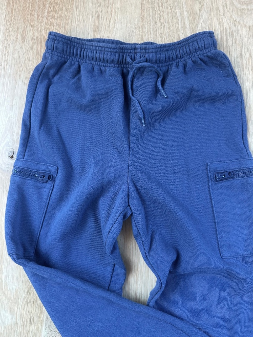 Gap Kids Boys L Blue Cargo Jogger Sweatpants with Zip Pockets